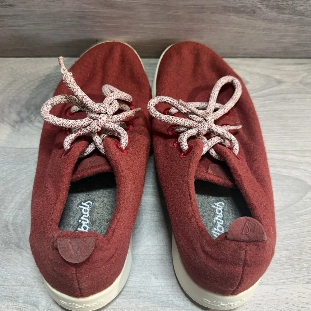 Allbirds Wool Runners Merino WR Athletic Running Shoes Red White Womens Size‎ 6